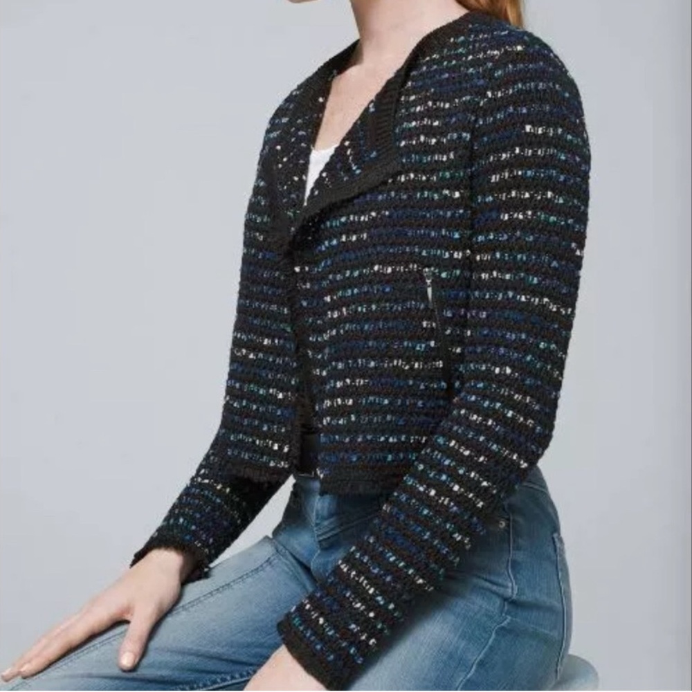 Stylish Black and Blue Women's Jacket - Picture 3 of 5